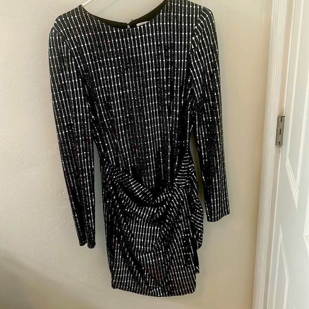 This Silver and Black Sequin Dress is Perfect for a Special Night out